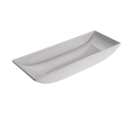 Vassoio rettangolare - 25,6 x 9 x 4 cm - melamina - bianco - Leone - T8118 - DMwebShop
