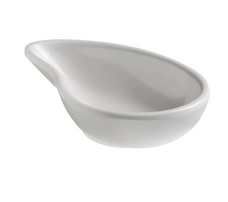 Ciotola a goccia fingerfood - 10 x 6,5 x 2,4 cm - melamina - bianco - Leone - T8165 - 8024112006059 - DMwebShop