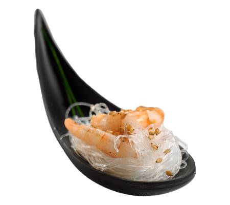 Ciotola a cucchiaio fingerfood - 14,5 x 4,5 x 1,5 cm - melamina - nero - Leone - T8166.Z - 8024112006110 - DMwebShop