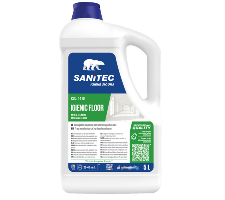 Detergente igienic floor - 5 lt - menta e limone - Sanitec - 1410 - 8032680391149 - DMwebShop
