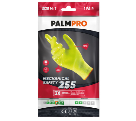 Guanti mechanical Safety Palmpro 255 - taglia M - giallo fluo - Icoguanti - NSGO255/M(7) - 8005830012744 - DMwebShop