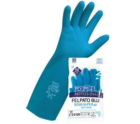 Guanti alimentari MPFB411 - in lattice felpato - taglia L - blu - Icoguanti - MPFB411//L(8) - 8005830011679 - DMwebShop