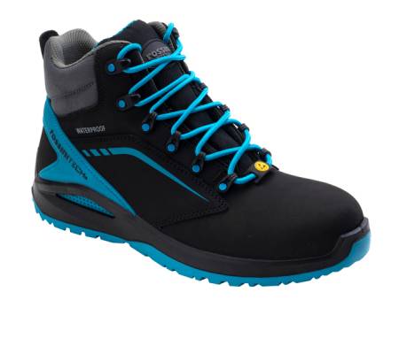Calzatura di sicurezza Streif High - S3 - numero 43 - nero-azzurro ottanio - Rossini - PPRC406-43 - 8056149339787 - DMwebShop