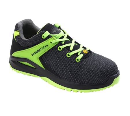 Calzatura di sicurezza Saslong Green - S1P - numero 44 - nero-verde fluo - Rossini - SSRC401-44 - 8056149339114 - DMwebShop