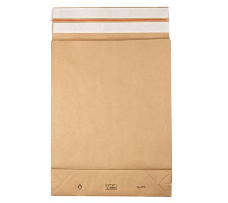Sacchetti a fondo quadro E-Green - C3 - 35 x 45 x 8 + 10 cm - carta kraft avana - conf. 200 pezzi - Bong Packaging - 69115 - 4026283664438 - DMwebShop