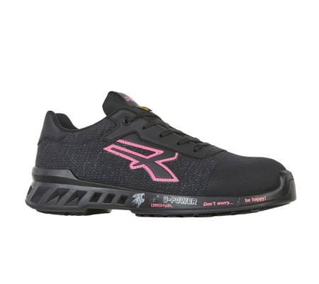 Calzatura di sicurezza Michelle - S1P SRC ESD RedLeve - numero 39 - nero-rosa - U-power - RV20086-39 - 8033546489970 - DMwebShop