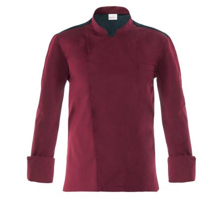 Giacca da cuoco Raul - a manica lunga - taglia L - bordeaux - Giblor's - Q8GX0105-U35-L - 8058045581666 - DMwebShop