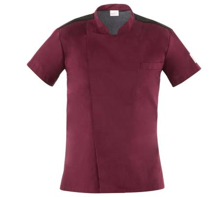 Giacca cuoco Thiago - da uomo - manica corta - taglia XL - bordeaux - Giblor's - Q8GX0103-U35-XL - 8058045587484 - DMwebShop