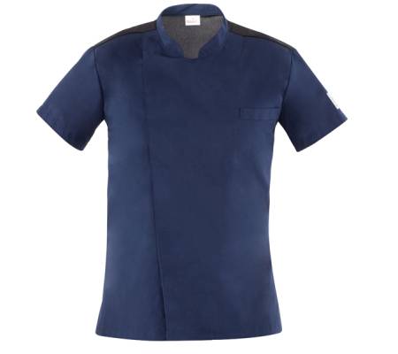 Giacca cuoco Thiago - da uomo - manica corta - taglia L - blu - Giblor's - Q8GX0103-Z48-L - 8058045581604 - DMwebShop