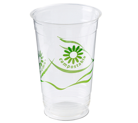 Bicchieri birra in PLA - 400 ml - trasparente - Green - conf. 20 pezzi - Dopla - 07890 - 8005090018449 - DMwebShop