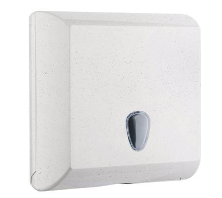 Dispenser asciugamani Woodplastic - piegati a V e C - 300 x 136 x 290 mm - 500 fogli - bianco - Mar Plast - A708N1WD - 8020090119989 - DMwebShop