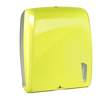 Dispenser asciugamani Skin - piegati a C e Z - 345 x 112 x 306 mm - 450 fogli - giallo fluo - Mar Plast - A90110FAB - DMwebShop