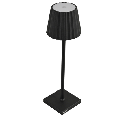 Lampada - da tavolo - a LED - 10 x 10 x 38 cm - alluminio-pmma - nero - King Collection - L1776620 - 8023755058142 - DMwebShop