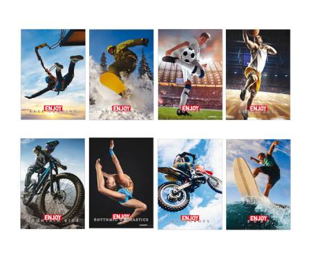 Maxiquaderno Enjoy Sport 2023 - A4 - 1 rigo - con margine - 21 fogli - 80 gr - conf. 10 pezzi - Blasetti - 8300 - 8007758283008 - DMwebShop