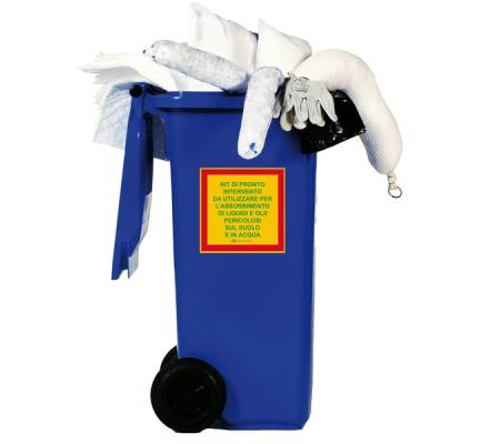 Kit assorbenza - per usi universali - in contenitore carrellato - 120 lt - Carvel - KIT120U - 2000000000688 - DMwebShop