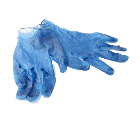 Guanti detectabili - senza polvere - taglia M - vinile - blu - conf. 100 pezzi - No Brand - 1661-M - 1661/M - DMwebShop