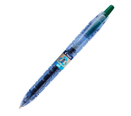 Roller gel a scatto B2P Begreen - punta 0,7 mm - verde - conf. 10 pezzi - Pilot - 040183 - 4902505377471 - DMwebShop