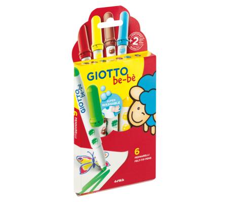 Pennarelli Bebe' - colori assortiti - conf. 6 pezzi - Giotto - F478100 - 8000825048050 - DMwebShop