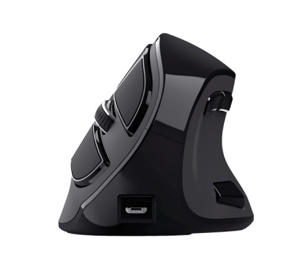 Mouse wireless ergonomico Voxx - ricaricabile - nero - Trust - 23731 - 8713439237313 - DMwebShop