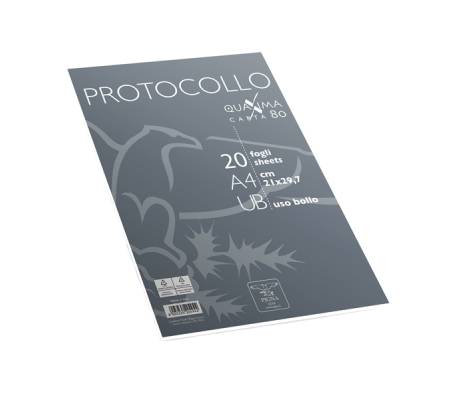 Fogli protocollo - uso bollo - A4 - 80 gr - conf. 20 pezzi - Pigna - 0232264UB - 8005235204942 - DMwebShop