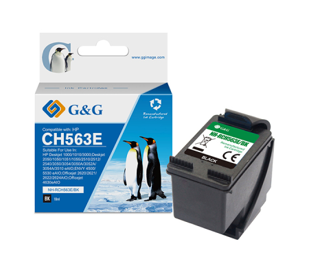 Cartuccia ink Rigenerata - per HP - Deskjet 1000-1010-3000 - nero - 650 pagine - GeG - NH-RCH563E/BK - DMwebShop