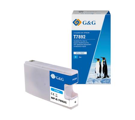 Cartuccia ink - compatibile - per Epson - workforce pro wf-5690dwf-wf-5620dwf - ciano - GeG - NP-E-07892C - 6934974167749 - DMwebShop