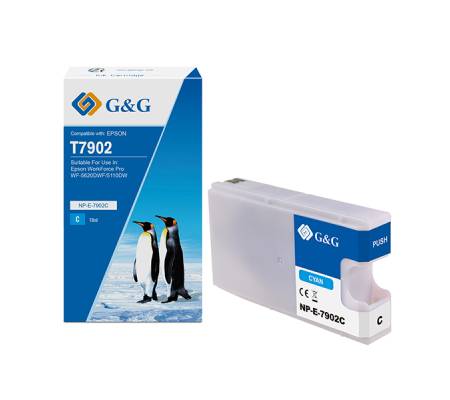 Cartuccia ink - compatibile - per Epson - WorkForce Pro WF-5620DWF-WF-5110DW - ciano - GeG - NP-E-07902C - 6934974153698 - DMwebShop