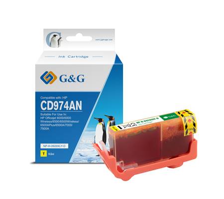 Cartuccia ink - compatibile - per HP - officejet 6000-6500-7000-7500A - giallo - GeG - NP-H-0920XLY-D - 6934974186269 - DMwebShop