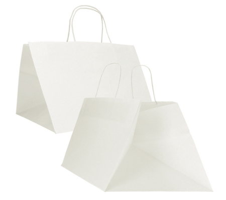 Shopper Surf Maxi - 34 x 34 x 25 cm - carta kraft - bianco - conf. 15 pezzi - Mainetti Bags - 084867 - 8029307084867 - DMwebShop