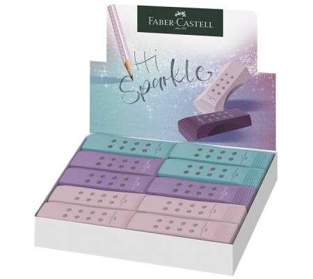 Gomma RollOn Sparkle - colori assortiti - conf. 20 pezzi - Faber Castell - 187310 - 4005401873105 - DMwebShop