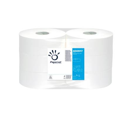 Carta igienica Maxi Jumbo 9,5 cm x 304 mt diametro 27 cm goffratura micro 16,5 gr Papernet 400917 - 29087