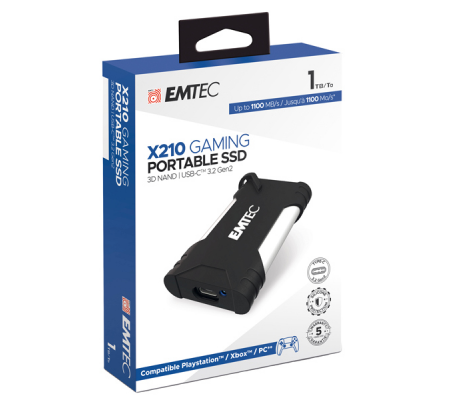 SSD 32Gen2 X210 - 1 Tb - Portatile Gaming - Emtec - ECSSD1TX210G - 3126170178213 - DMwebShop
