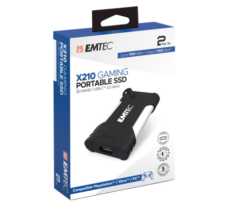 SSD 32Gen2 X210 - 2 Tb - Portatile Gaming - Emtec - ECSSD2TX210G - 3126170178244 - DMwebShop
