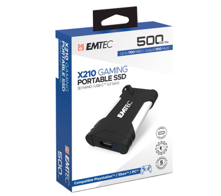 SSD 32Gen2 X210 - 500 Gb - Portatile Gaming - Emtec - ECSSD500GX210G - 3126170178183 - DMwebShop