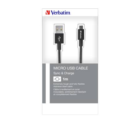 Cavo Micro B Usb Cable Sync Charge 100 cm - Nero - Verbatim - 48863 - 23942488637 - DMwebShop
