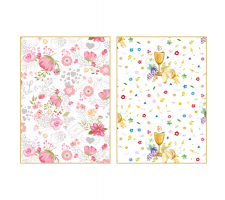 Fogli di carta regalo linea Eventi - 70 x 100 cm - fantasie assortite - conf. 100 pezzi - Kartos 18291
