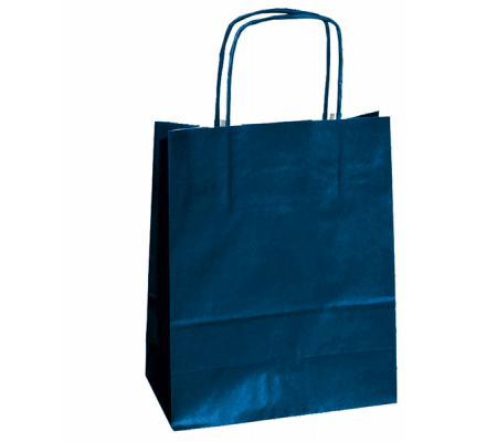 Shopper in carta maniglie cordino - 22 x 10 x 29 cm - blu - conf. 25 sacchetti - Mainetti Bags - 037269 - 8029307035456 - DMwebShop