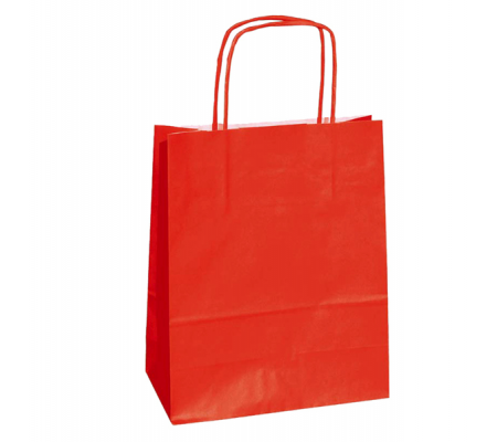 Shopper in carta maniglie cordino - 26 x 11 x 34,5 cm - rosso - conf. 25 sacchetti - Mainetti Bags - 037528 - 8029307037528 - DMwebShop