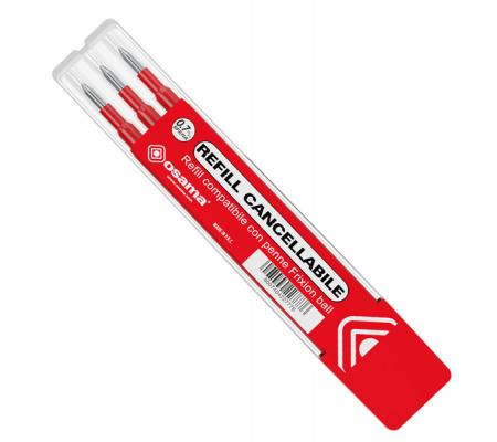 Refill per penne gel cancellabili - punta 0,7 mm - rosso - conf. 3 pezzi - Osama - OW 10136 R - 8007404227776 - DMwebShop