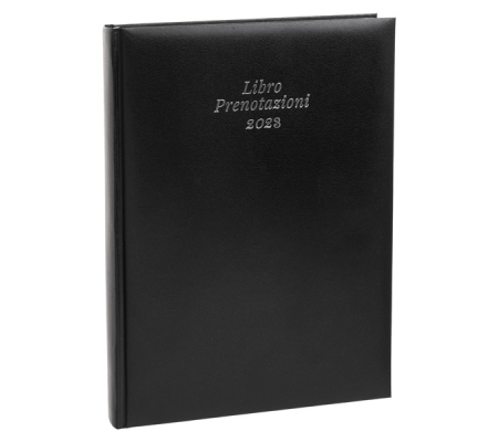 Libro prenotazioni ristorante 2024 - copertina similpelle imbottita - 21 x 30 cm - nero - No Brand - 9641RIS14 - DMwebShop