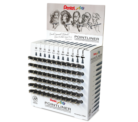 Pointliner - gradazioni assortite - expo 66 pezzi - Pentel - 0022376 - 8006935223769 - DMwebShop