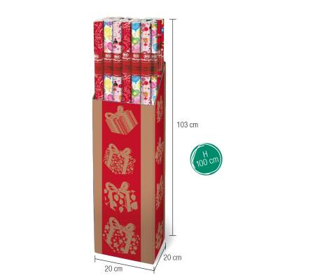 Rotolo carta regalo natale - 3 x 1 mt - fantasia bambini - colori assortiti - conf. 30 pezzi - Rex Sadoch - R3M01NT2 - 8006715059731 - DMwebShop