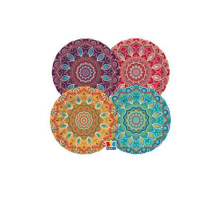 Piatto Mandala - Ø 25 cm - carta - conf. 8 pezzi - Big Party - 75758 - 8020834757583 - DMwebShop