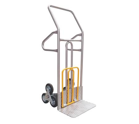 Carrello saliscale - 50 x 40 x 132 cm - max 280 kg - acciaio - grigio-giallo - Tecnotelai - C059 - 806258980275 - DMwebShop