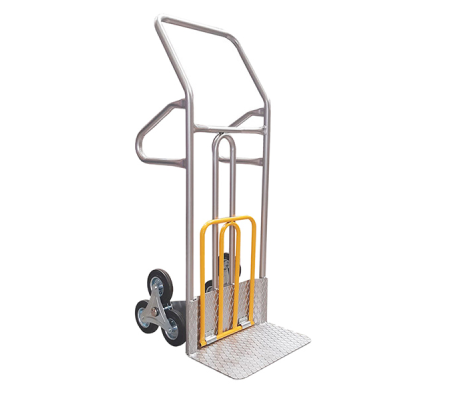 Carrello saliscale - 50 x 40 x 132 cm - max 280 kg - acciaio - grigio-giallo - Tecnotelai - C059 - 806258980275 - DMwebShop