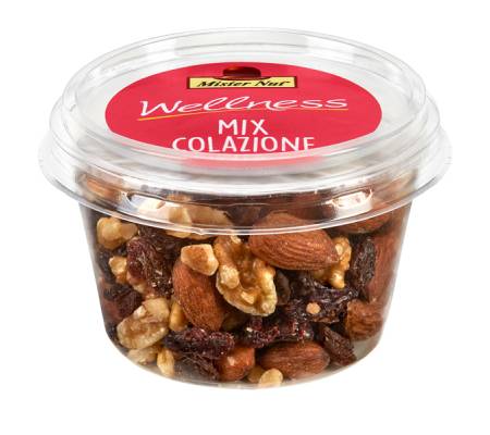 Mix colazione - frutta secca e disidratata - in bicchiere - 125 gr - Mister Nut - 118061300613 - 8001645001034 - DMwebShop