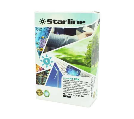 Testina Ink Compatibile per HP N 11 - nero - C4810A - Starline - JRHP11PHB - 8025133126276 - DMwebShop