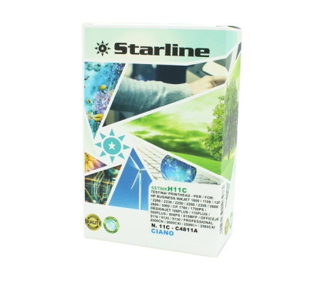 Testina ink compatibile - ciano - per HP N 11 - Starline - JRHP11PHC - 8025133126283 - DMwebShop
