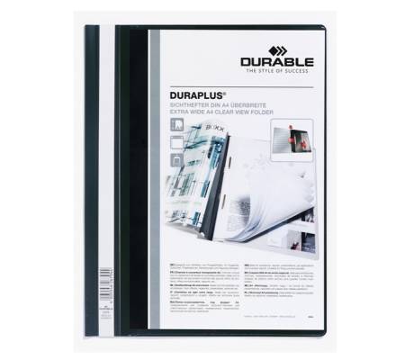 Cartellina ad aghi Duraplus - copertina personalizzabile - 21 x 29,7 cm - nero - conf. 25 pezzi - Durable - 2579-01 - 4005546267906 - DMwebShop