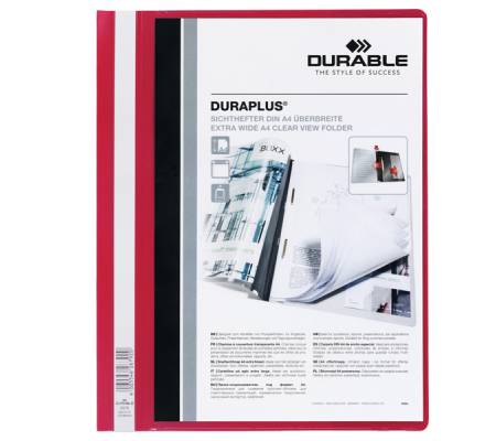 Cartellina ad aghi Duraplus - copertina personalizzabile - 21 x 29,7 cm - rosso - conf. 25 pezzi - Durable - 2579-03 - 4005546267920 - DMwebShop